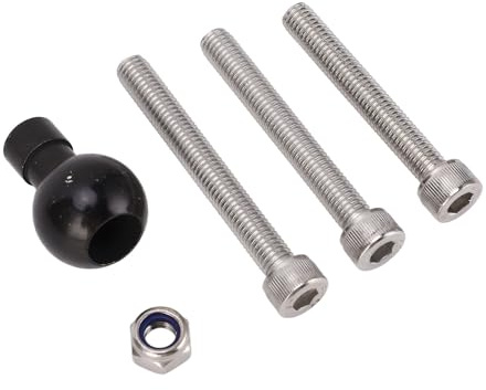 Tbest Base de pince de guidon de moto, tige de fourche, Base de rotule, vis de support M8, boule en caoutchouc de 1 pouce, système de support B367U