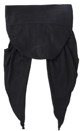 YNYCIPZ Pañuelos para la cabeza para mujer,Hijab Bufanda Quimioterapia Hijab Mujer Paciente con Cáncer Hijab, Lazo Hijab Largo (Negro)