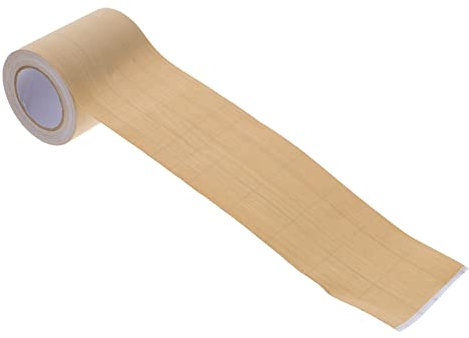 Angoily 5m Autoadhesivo Flexible Rodapié Moldura Decorativa Para Pared y Suelo Cinta Vinílica Con Textura Madera Blanca Protector Esquinas Para Habitaciones Infantiles