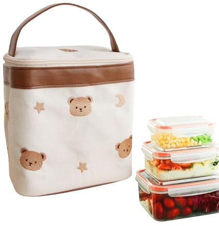 Bolsa enfriadora | Bolsas de refrigeración de dibujos animados aisladas | Portabebés reutilizable, almacenamiento de alimentos plegable para comidas de trabajo, picnic, camping, aperitivos