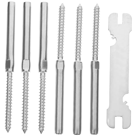 UKCOCO 3 De Tornillos De Tensión Para Barandilla De Terraza Herrajes Para Barandilla De Cable Kit De Barandilla De Cable Kit De Barandilla De Alambre Para Kit De