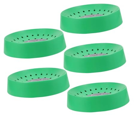 INOOMP 5 Pezzi Nido da Cova per Piccioni in Plastico Verde, Ciotola Stabile per Allevamento Uccelli, Design Semplice per Gabbia e Riposo Sicuro