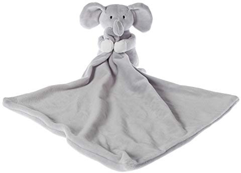 Apricot Lamb Stuffed Animals Baby Comforter Security Blanket Gray Elephant Infant Nursery Character Blanket Luxury Snuggler Plush Lovey for Newborn Baby Doll Blanket(Gray Elephant, 13 Inches)