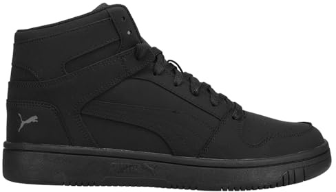 PUMA Men's Rebound Layup Sneaker, Nubuck Black Black-Castlerock, 10 UK