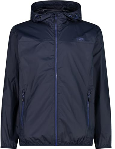 CMP - Giacca da Uomo con Cappuccio Antipioggia, B.Blue-Bluish, 46