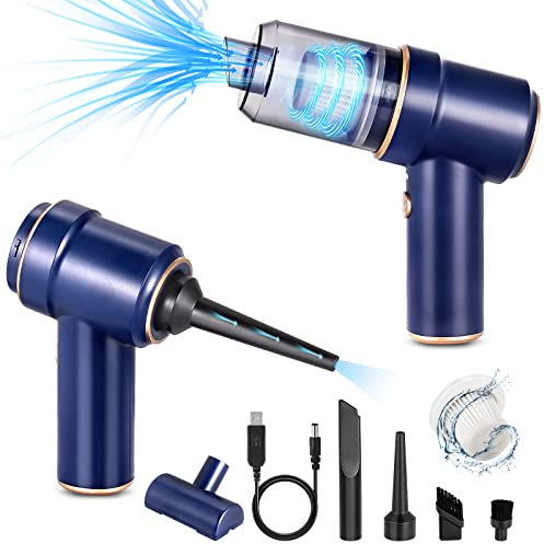 URAQT Aspirador Mano Potente, 3 in 1 Multifunción 120W Aspiradora de Mano Sin Cable 9000PA, USB 4000mah Aspirador Coche Carga Rápida con Filtro Lavable, Aspiradora Sin Cable para Coche Oficina Hogar