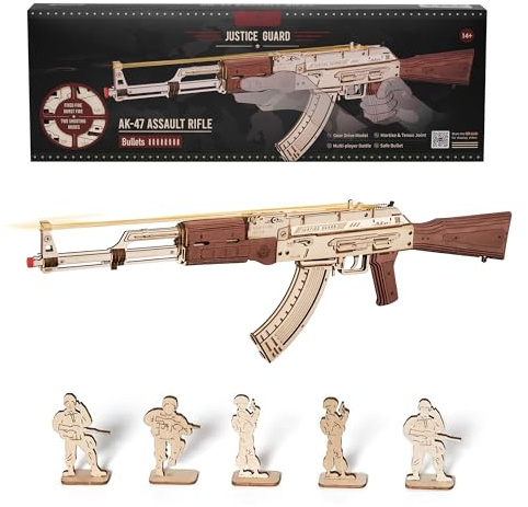 Wowood 3D Wooden Puzzles for Adults, DIY Rubber Band Gun, Wood Model Building Kits, Wooden Puzzle for Family Time