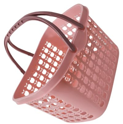 Cabilock Cesto di Plastica Rosa per Frutta e Dolci, Pratico e Decorativo la Casa e Bagno, Raffinato e Semplice Porta Spesa per Organizzare Stile