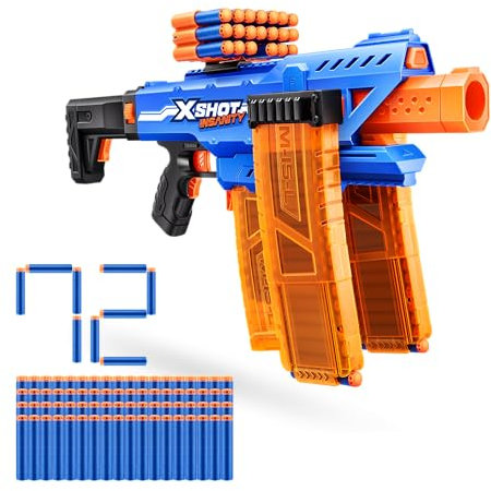 Xshot Insanity Motorized Clip Blaster, (72 Darts) Air Pocket Technology Darts and Dart Storage, Outdoor Toy for Boys and Girls, Teens and Adults