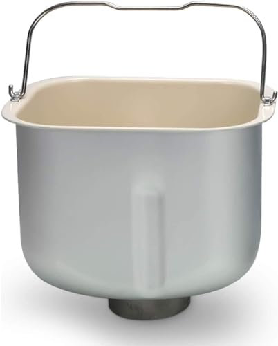 KEEPEEZ Bread Maker Premium Ceramic pan, Bread Pan with Kneading Paddle for 2LB Bread Machine, Bread Maker Machine Universal Replacement Parts, Liner