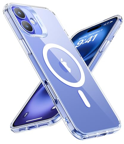 ESR for iPhone 16 Plus Case, Compatible with MagSafe, Shockproof Military-Grade Protection, Magnetic Phone Case for iPhone 16 Plus, Classic Hybrid Case (HaloLock), Clear