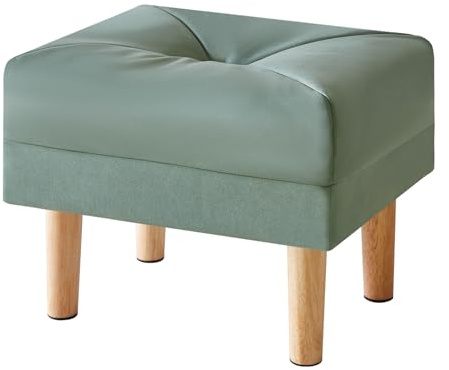YMYNY Pouf Ottoman Moderne, Petit Repose-Pieds en Matière Tech Cloth Rectangulaire, Petit Ottoman pour Salon, Tabouret de Canapé, Tabouret Bas pour Entrée 40 x 29 x 32CM Vert HBD040GR