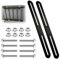 Fiotha Support pour Boîte au Lettre, Lot de 2 Kit de Fixation de Clôture, Patte de Fixation en Acier Inoxydable, 280 x 24 mm, pour Fixer des Boîtes aux Lettres sur des Portails Ou des Clôtures, Noir