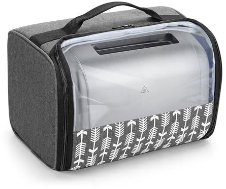 YARWO 2 Scheiben Toasterabdeckung mit Boden und robuster Struktur, kompatibel mit Amazon Basics 2 Scheiben, Elite Gourmet Toaster, kleine Brotmaschinenhülle mit Sichtfenster, 29 x 21 x 20.3 cm