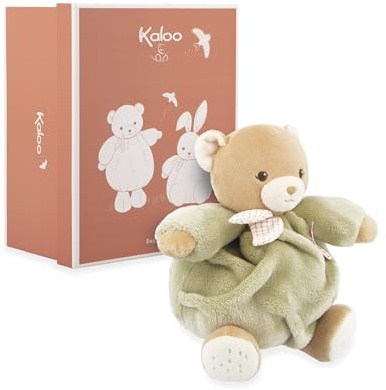 Kaloo Orsetto Verde 17cm, Morbidissimo Peluche per Neonati, Tenero Compagno Fin dalla Nascita, Dimensione Ottime per Mani Piccole, Regalo di Nascita, K214007
