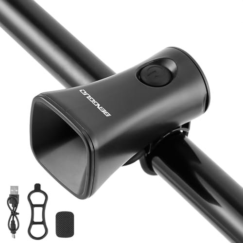 Fahrradhupe Elektrisch, USB Wiederaufladbar Fahrradklingel Elektrisch 120dB Fahrrad Klingel, IPX4 wasserdichte Fahrradglocke für MTB, Mountainbikes, Rennräder, Scooter