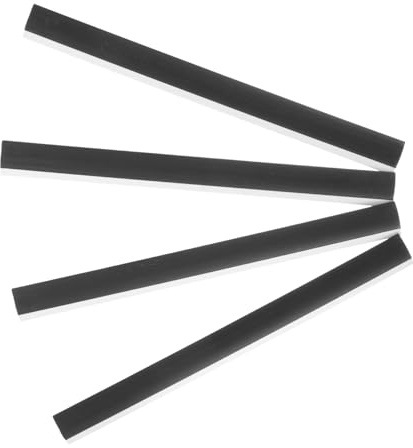 NULYLU 4pcs Dustpan Edge Strip Replacement for Wide Dustpan Rubber Lip Strip for Dusting Pan Edge Protector Dust Pan Inlet Pressing
