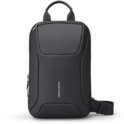 MARK RYDEN Sac bandoulière pour homme Grand sac banane RFID Plusieurs poches Poche poitrine Sac à bandoulière pour iPad 11