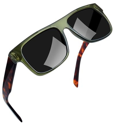 Joopin Gafas de Sol Hombre Polarizadas de Acetato TR90 Marco Grande Plano Rectangular Estilo Moderno Protección UV400