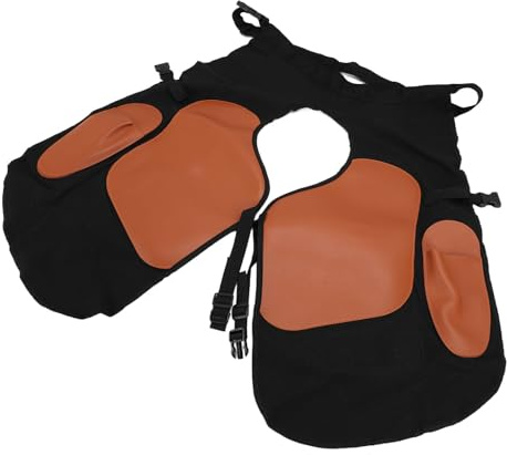 Bewinner Delantal de Herrador Equino Ajustable, Lona Resistente Al Desgaste con Revestimiento de Cuero de PU, Suministros de Protección Estables para el Cuidado de Caballos con Bolsillos