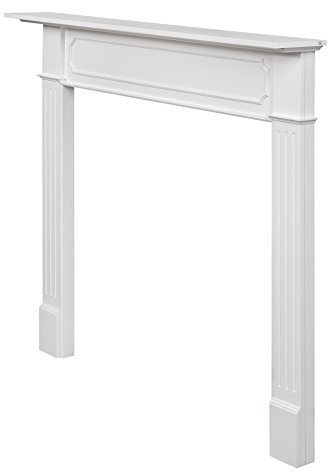 Pearl Mantels ARYB48520 Furniture for Your Fireplace, Premium Grade A MDF White Mantel Surround, Crisp White Paint, Interior Opening 48 W x 42 H