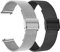 Metallarmband Kompatibel für Withings ScanWatch 42mm, Steel HR 40mm, Steel HR Sport 40mm Armband, Armband für Withings ScanWatch Horizon Ersatzarmband (Silber+Schwarz)