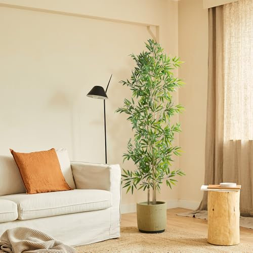 BLAINE | Bambú Mínimal 180cm | Plantas Artificiales Decorativas | Planta Artificial Grande | Plantas Artificiales para Interior/Exterior | Planta Artificial Realista Decorativa para Casa