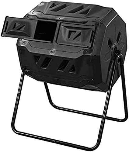 Compostiera da Giardino, Compostiera rotante a Doppia Camera Compostiera Rotante Rotante Grandi contenitori per compost All'aperto Crea Terreno Fertile