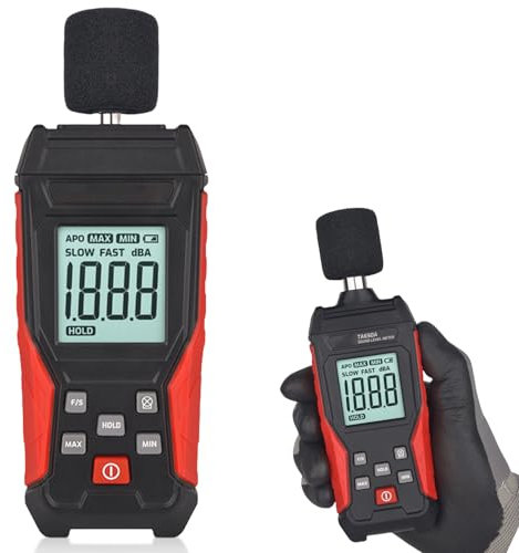 Medidor de decibelios TA-650A, medidor de nivel de sonido, medidor de nivel de sonido con grabación A ponderado, rango de 30 – 130 dB, máx/min, almacenamiento de datos