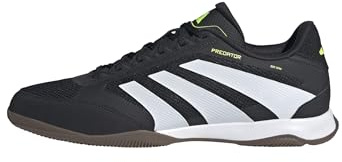 adidas Unisex Predator League Indoor Football Boots, Core Black/Cloud White/Lucid Lemon, 44 EU