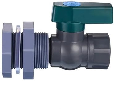 TYNXK Accesorios para Barriles De Lluvia Fitting Adapter Rain Barrel Valve Long Lasting Simple Installation PVC 3/4 Inch Anti-Cracking Kit with Bulkhead Accesorios para Depósito