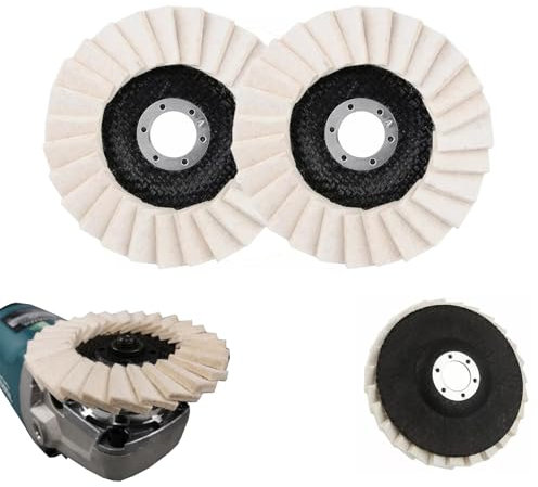 Wool Felt Flap Polishing Disc, 2025 New Wool Polishing Wheel Disc Buffing Pad, Premium Felt Polishing Pads for Metal, Marble Stone, Furniture Car Wax, Polishing & repairing (#2pcs 4.5in)