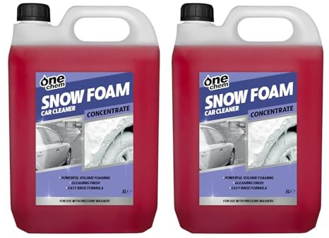 One Chem Pressure Washer Snow Foam Car Cleaner, 2 x 5L, High-Foaming Concentrate, Cherry