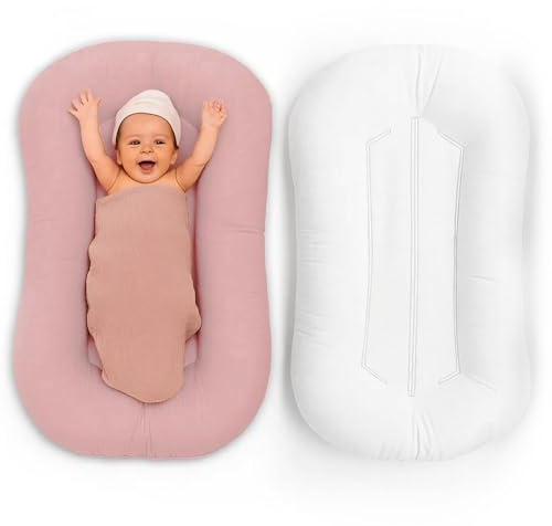PaLulli LuliNest – Nido de bebé de algodón orgánico con funda extraíble | Capullo acogedor para recién nacidos y bebés | Seguro, cómodo y fácil de limpiar