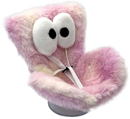 Asiento De Auto Para Muñecas, Diseño De Cojín De Felpa, Tamaño 11x8x11 Cm, Exhibición De Asiento De Auto De Juguete, Silla De Muñeca Coleccionable, Característica De Ojos Grandes, Para Niños Pequeños,