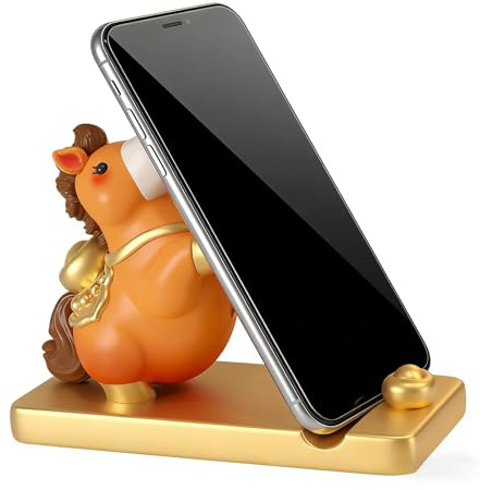 Bexdug Simpatico supporto per telefono | Supporto per cellulare a forma di cavallo, per ragazze, adolescenti, bambini, donne, casa, ufficio, calza della Befana, Natale