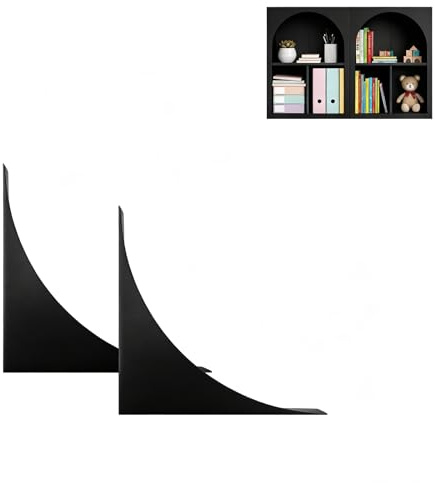 2-Pack Modern Arch Corner Inserts for IKEA KALLAX Shelf – Rounded Bookshelf Look & Display Organizer – DIY Home Aesthetic Upgrade & Storage Solution (black)