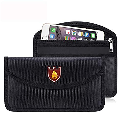 Kleine feuerfeste Tasche, 21x11.5cm Feuerfeste Tasche Dokumententasche Silikon beschichtetes Gewebe Fiberglas Sicher Wasserdicht Feuchtraum tragbar Dokument Tasche für A4 Dokumente Passport Bankdatei