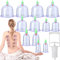 Retoo 12 Stück Schröpfgläser mit Vakuumpumpe, Schröpfset, Vacuum Akupunktur Schröpfen, Schröpfen Set, Chinesisches Schröpftherapie für Selbstbehandlung Massage für Rückenschmerzen, Transparente