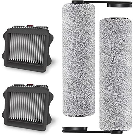 Ersatz-Bürstenwalze und Staubsaugerfilter für Tineco Floor One S5 Akku-Nass-Trocken-Staubsauger (2 Bürstenwalze + 2 HEPA-Filter) (S5 Combo)