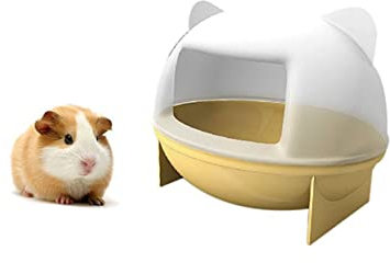 Hámster baño enano hámster baño chinchilla baño arena arena pala tina pequeña casa hámster animal casa pequeño baño animal hámster casa tomar un baño (color: amarillo, tamaño: