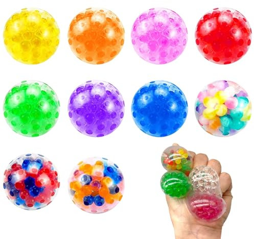 MHDUYEG Mini Stressball, 10 Stück Antistressball, Anti Stress Bälle, Stressball Erwachsene, Stressball Kinder, Antistressball Kinder, Anti Stress Bälle Wutball