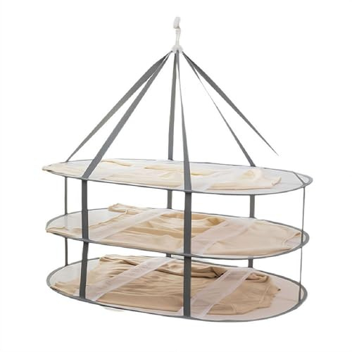 Großer Pullover-Hängetrockner, faltbarer Trockenständer, flach zum Trocknen auslegen, Netz-Kleiderbügel für Pullover, Feinwäsche und Badeanzug