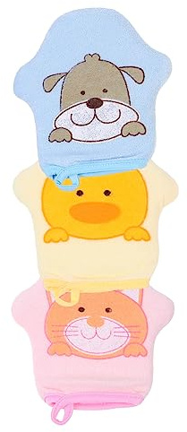 Vaguelly 3pièces De Bain Pour Garçon Fille à Motifs De De Nettoyage Pour Douche Accessoires De Bain