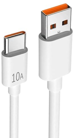 Cable De Carga Rápida: Cable Cargador De Teléfonos Celulares, Cable De Carga Tipo C, Cable De Alimentación Rápida | Herramienta De Transferencia De Datos White 1M, Excelente Compatibilidad Kit D
