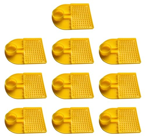 KiBcsLic 10 comederos para Abejas, dispensadores de Agua, de apicultores, Herramientas de alimentación compactas y Resistentes, comedero de Agua para