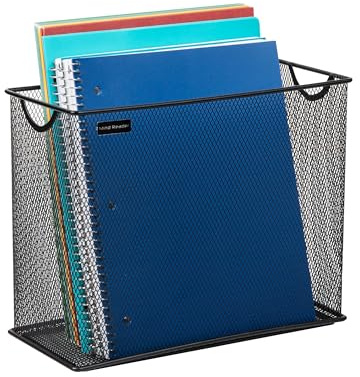 Mind Reader File Storage Box/Basket for Letters, Legal Documents, Filing Documents, Folders, Office Organizer, Black, 30.48 x 14.61 x 24.13 cm; 766.57 Grams