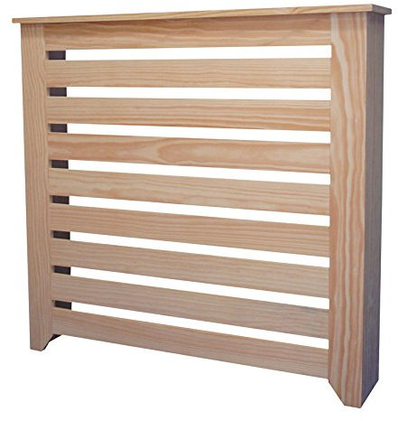 Cache-radiateur en bois de pin massif naturel. Peut être peint. Dimensions extérieures : 96,5 x 20 x 92 cm. Nous fabriquons également des couvre-radiateurs sur mesure. Consultez info@greca.info.es