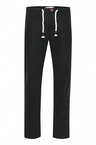 Blend Lian Herren Leinenhose Sommerhose Lange Stoffhose In Leinen-Optik aus Loose Fit, Größe:S, Farbe:Black (70155)