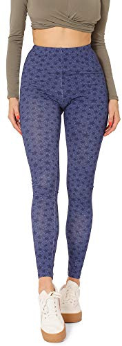 Merry Style Flicka Långa Leggings MS10-408(Blå/Jeans/Stjärnor, 158)